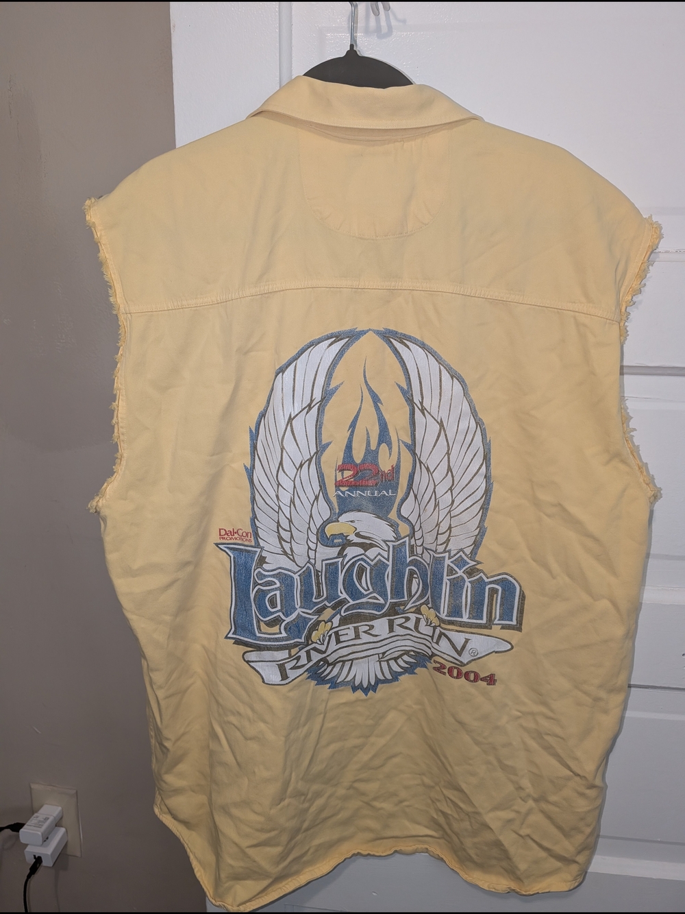 Laughlin River Run 2004 Yellow Sleeveless Graphic Tank - Unbranded